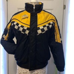 Vintage Choko Racing “Hot Rider” Yellow Checkerboard Jacket.